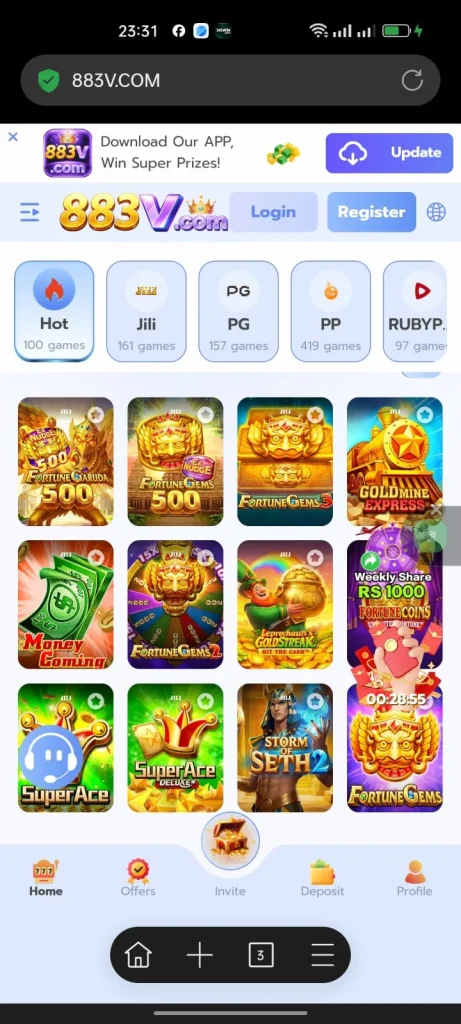 883V Game App