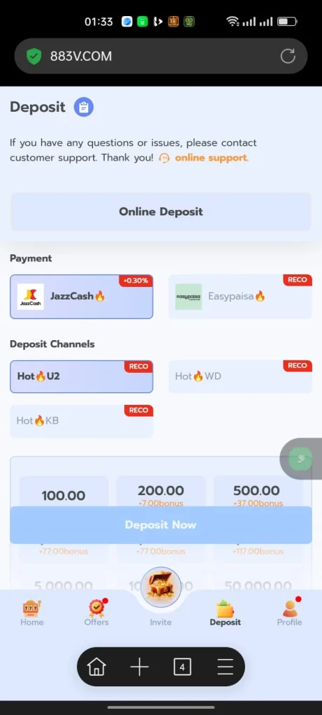 883V Game Easypaisa App